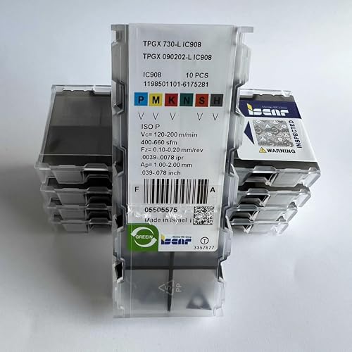 Lames TPGX090202-L IC908 carbure pour éliminer les vibrations de tournage