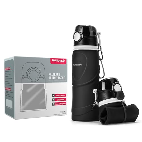 Zusammenklappbare Silikon-Wasserflasche 600 Ml – Mit Strohhalm & Trinköffnung, BPA-frei, Auslaufsicher
