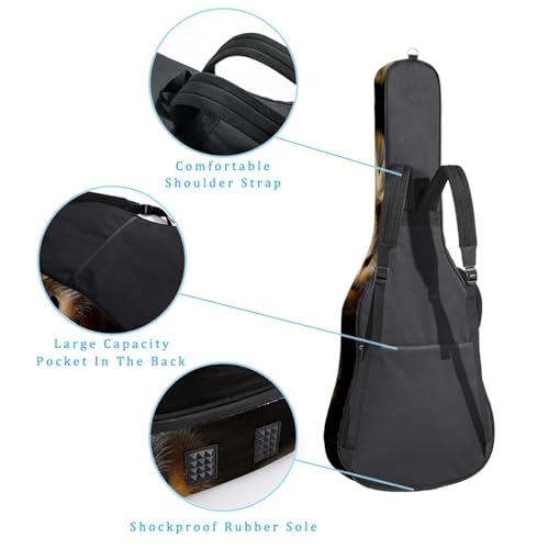 Sac de transport pour guitare acoustique imperméable multicolore