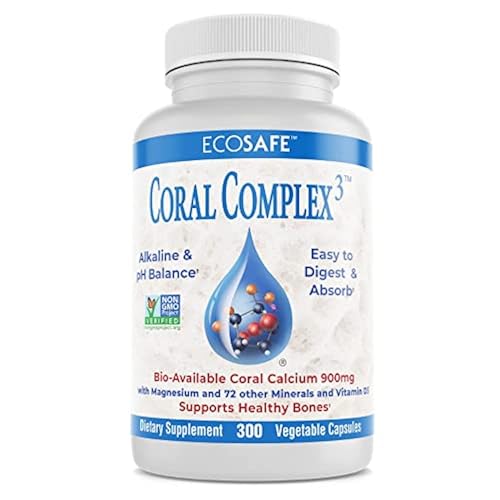 Coral Complex 3 - Coral Calcium 900 mg with Vitamin D3 1200 IU and Magnesium168 mg - 300 Vegetarian Capsules Coral Complex 3 - Coral Calcium 900 mg with Vitamin D3 1200 IU and Magnesium168 mg - 300 Vegetarian Capsules