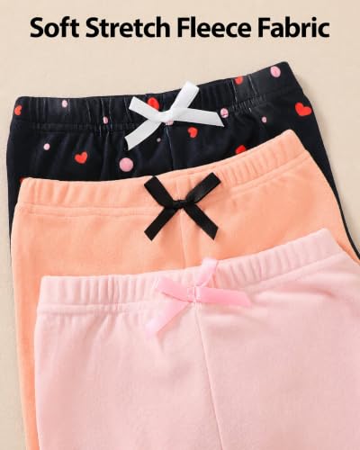 Image of Jecson Toddler Girl Leggings Baby Pants 3 Pack Stretchy Floral Clothes 1-4Y | Soft Stretchy Leggings For Toddler Girls In A 3-Pack Design, Baby Girl Pants Perfect For Playtime, Outings, And Daily Wear.