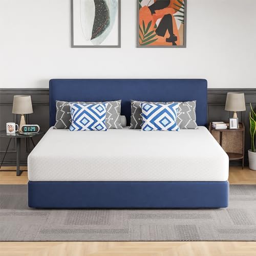 FDW | 10 Inch King Mattress | Medium Firm | Gel Memory Foam | White