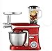 Robot da cucina, impastatrice, impastatrice, 3 in 1, 6,5 l, 2000 W, rosso