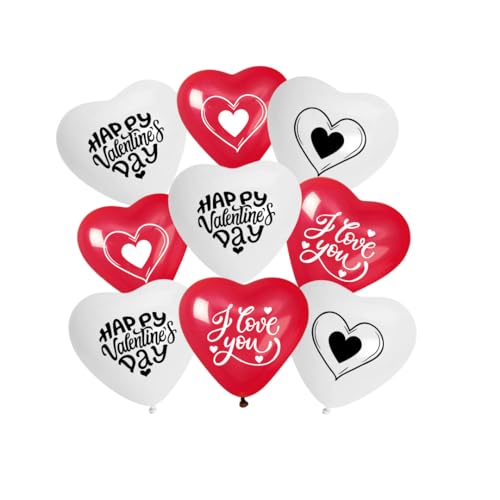 Image of HK balloons Aluminum Valentine'Sday Decoration Balloonscelebrations With Thisbeautiful Heartballoons Celebrateof Love With This Lovely Setofballoons Gift To Your Love|Red, White|50 Pcs