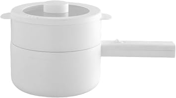 Multifunctional Electric Steamer, One Handle, 7.9 inches 20 cm, 6.6 gal 2 L, Smart Heat Retention, Electric Cooking Pot, Instant Ramen Pot, Electric Frying Pan Mechanical, Includes