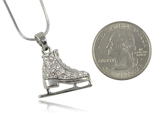 Cute 3D Ice Skate Figure Skater Pendant Necklace Jewelry Gift For Girls Teens Women, Birthday, Christmas #TOP1