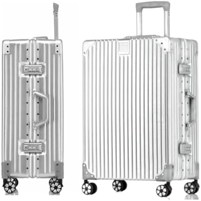 （20:30時点） [WanderMore] スーツケース キャリーケース キャリーバッグ 機内持ち込み 大型 アルミフレーム 超軽量 大容量 耐衝撃 TSAダイヤロック レトロ 360度回転 静音 ダブルキャスター フック付き 旅行 出張 Mサイズ 3泊4日 55L（6サイズ対応）