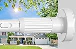 ZipGlo White Shower Curtain Pole 100-302cm No Drilling Extra Long Tension Rods Extendable Curtain Poles For Clothes Tension Curtain Rod For Curtains,Windows,Bathroom,1pcs