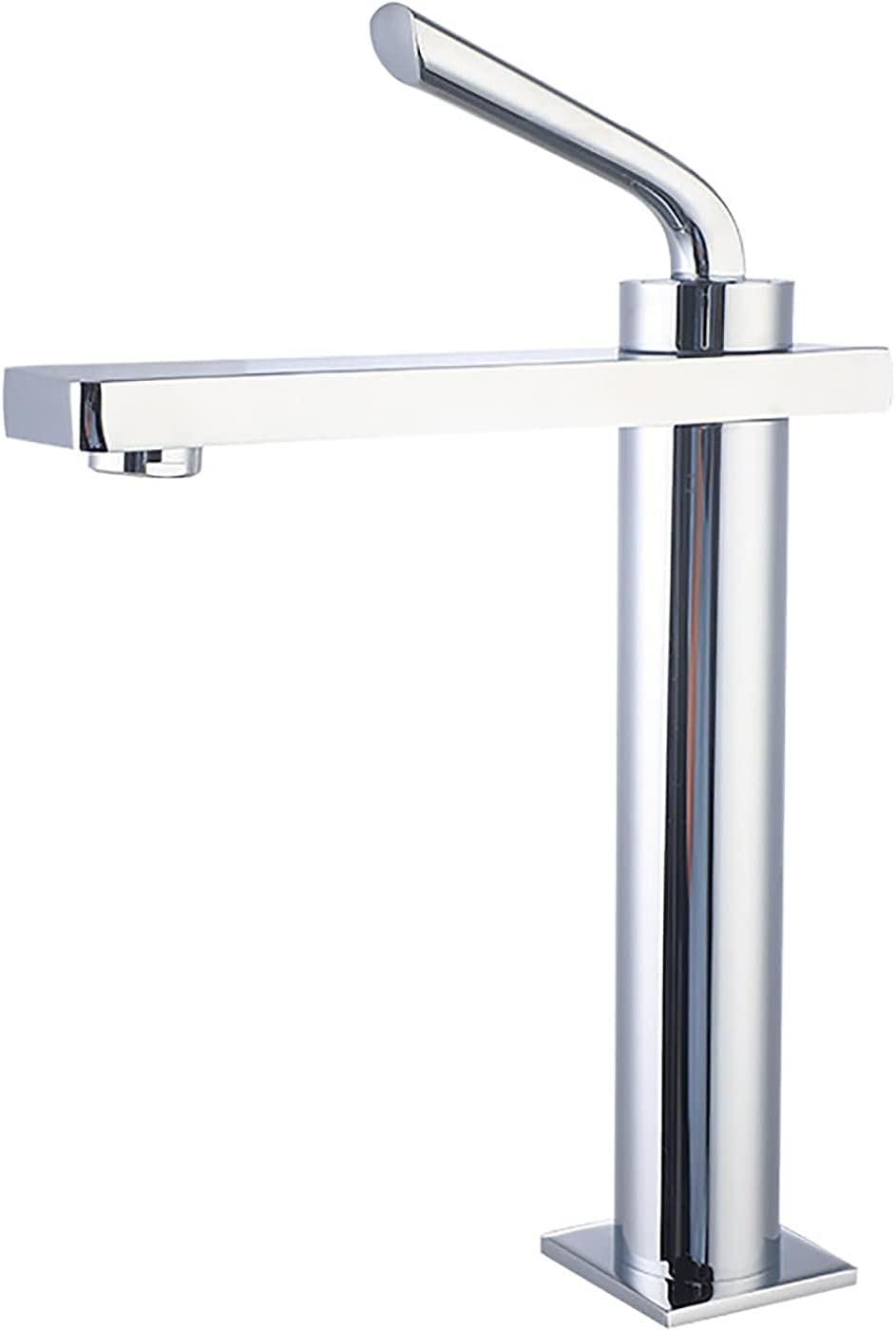 Mitigeur lavabo monotrou en laiton chromé eau chaude et froide pour salle de bain