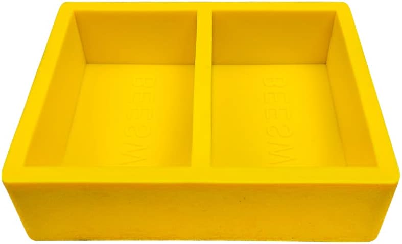 Silicone Beeswax Mold - Makes 2 x 1 lb Blocks with The Word "Beeswax" Embossed