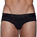 C-In2 Mens Core No Show Profile Brief with Sling,Black,Large