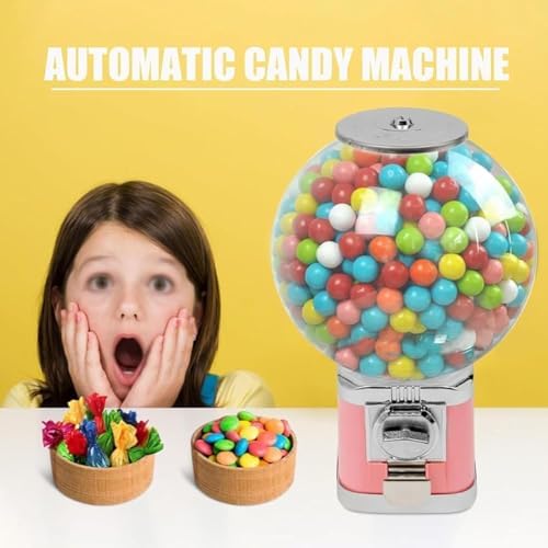 Classic Gumball Machine - 1.26in Automatic Capsule Vending Machine with Key, Brown - Ideal for Retail Stores, Bulk Toy Dispenser for Gumballs & Capsule Toys