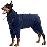 OUOBOB Abrigo para perro, abrigos cálidos para perros pequeños, chaqueta de forro polar resistente al viento, chaleco de invierno para clima frío, pijama de forro polar, suéter para perro de 4 patas