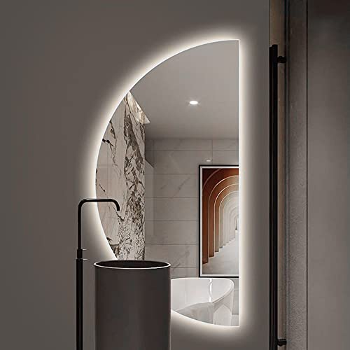 Miroir LED demi-cercle mural résistant aux explosions 90 cm - 2