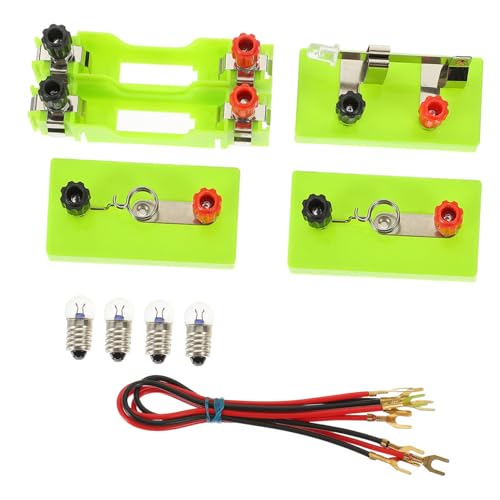 Beaupretty Kit de Experimentos de Eléctrico con Soporte para Pilas AA Equipamiento Didáctico para Laboratorios y Escuelas Herramienta para Enseñanza de Física