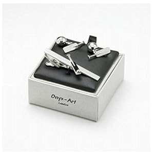 Onyx Designer Manchetknopen & Tie Bar Set – Cricket Bat & Ball
