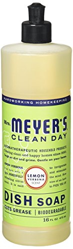 Mrs. Meyer's Clean Day Lemon Verbena Liquid Dish Soap 16 Oz (Pack of 3)