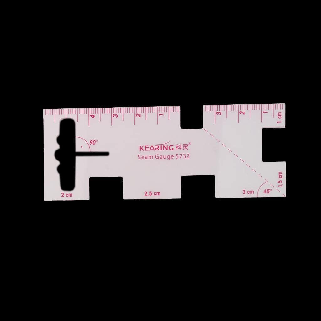 1 Piece PVC Seam Gauge Sewing Ruler Quilting Measurement for Sewing