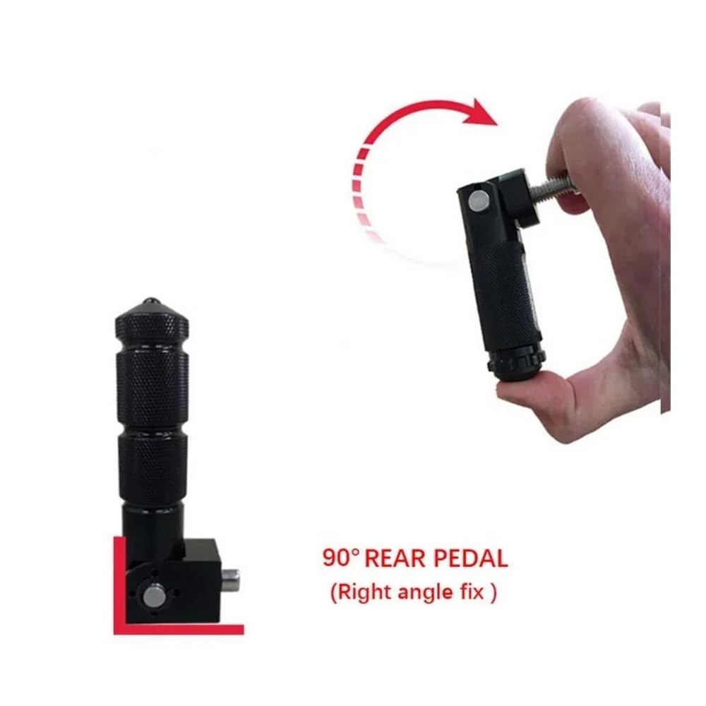 Cale Pied Moto Passager Accessoires Moto Pédales Universelles Repose-Pieds Repliables pour Motos Véhicules Cyclomoteurs Karts
