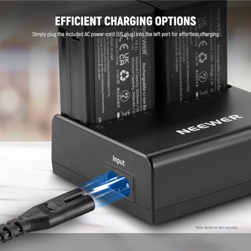 Image of NEEWER NC2-Z1 Dual Slot Battery Charger Kit for NEEWER Z3 Z2PRO Z2 Z1 Z880 TTL Speedlite Flash, 7.2V /3000mAh, 7.4V /2600mAh Battery, DC 8.4V /5V Output AC USB Charger with AC Power Cord (US Plug)