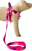 Conjunto Peitoral Coleira com Guia para Cachorros com Pingente para Identificação G, Tamanho Ajustável, Confortável e Resistente