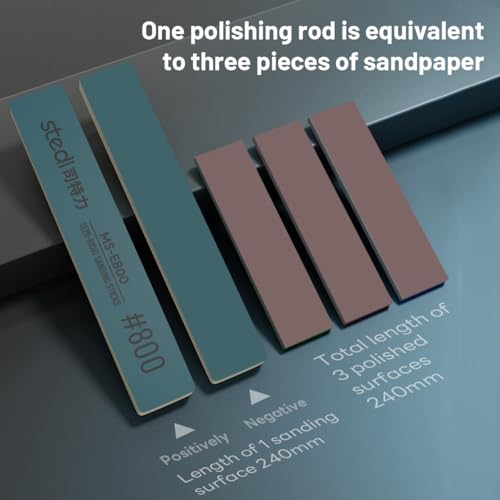 stedi Sanding Sticks, Model Hobby Making Tools, Polishing Sanding Sticks Tools for Gundam Repairing Plastic Model and Miniature Model 6PCS (#400 * 2 +#600 * 2 +#800 * 2)