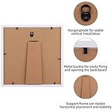 ASelected 3D Shadow Box Frame 8X8 Inch,White Deep Picture Frame,Deep Frame Display Box With Glass For Objects Photos, Crafts, Souvenir, Baby Items,Flowers,Medals,Tickets,For Wall Hanging Or Desktop - Image 3