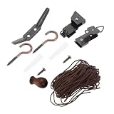 ELAYARD Kit Accessori per Tende a Rullo, Corda in Poliestere e Metallo