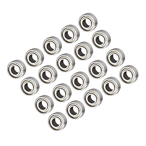 CoCud 深溝玉軸受 683ZZ模型 3 mmID 7mmOD 3 mmの厚さ 炭素鋼 ダブルシールド 軸受 (用途: モータースケートボード用 ローラーホイール用) 20個