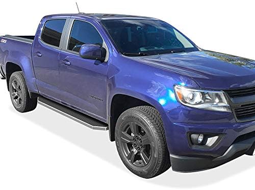 APS iBoard 6-inch Aluminum (Polished Flat Style) Running Boards Nerf Bars Side Steps Step Rails Compatible with Chevy Colorado GMC Canyon 2015-2022 Crew Cab
