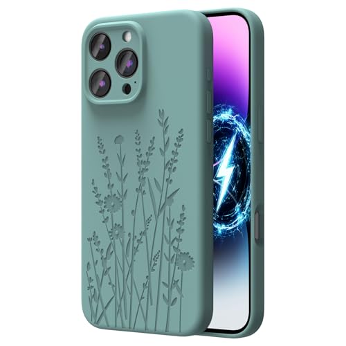 Coque iPhone 16 Pro protection complète appareil photo et silicone magnétique fleur