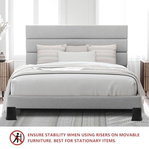 image for HANIHUA 6 Pack Bed Risers 6 inch Heavy Duty, Oversized Furniture Riser
