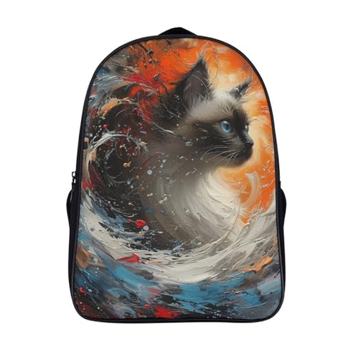 Mochila infantil Flame Cat escolar con relieve 3D de anime para niños y niñas de 40x28x16cm