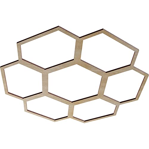 Image of Ekena Millwork 22 inchOD x 7 3 /4 inchID x 3 /8 inchT Florin Wood Fretwork Pierced Ceiling Medallion, Birch