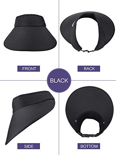 Sombreros Visera para Mujer 2 Piezas Ala Ancha Ajustable miniatura 5