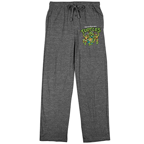 Teenage Mutant Ninja Turtles Group Art Men's Graphite Heather Sleep Pajama Pants