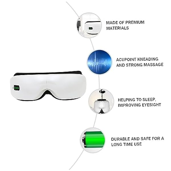 JEWEDECO 1 St Ögonskydd Elektrisk Massageapparat Elverktyg Massageapparater Elektrisk Ögon- Och Tempelmassager Vibrerande Ögonmassager Ögonvårdsverktyg Ögonakupunkter Massageapparat