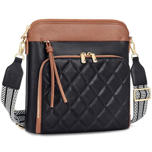 nuoku Crossbody Bag for Women,Small Lightweight Medium Shoulder Handbags Soft Leather Women's Crossbody Pursewith Tassel