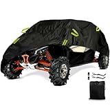 4-6 Seaters Plus UTV Covers Waterproof Outdoor,Heavy Duty Fadeless Oxford Cloth,Windproof All Weather Side by Side Covers Accessories for Polaris RZR Can-Am Yamaha Honda,169Lx72Wx67H Inches