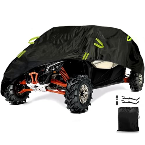 4-6 Seaters Plus UTV Covers Waterproof Outdoor,Heavy Duty Fadeless Oxford Cloth,Windproof All Weather Side by Side Covers Accessories for Polaris RZR Can-Am Yamaha Honda,169Lx72Wx67H Inches