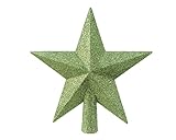 Navidad en encaje de árbol con estrella verde mistel-ancho x alto x profundidad: 19 x 19 x 4, plástico