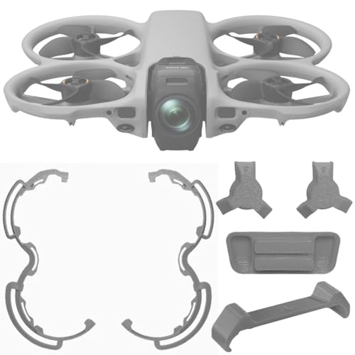 DJI Avata 360 �Ή� �v���y���ی�J�o�[+�����f�B���O�M�A+�_��X�^���h+���A�u���P�b�g �S�ʕی� �Ռ���Փ˂���ی� �Փ˖h�~�����O �y�� ���S��s �ی쑕�u ���t���ȒP (�O���[)