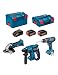 Produktbild Kit Bosch PSL3P3: GWS 18 V-LI + GBH 18 V-EC + GSB 18-2-LI (2 Batterien x 5,0 Ah + L-Boxx Koffer 136 + L-Boxx Koffer 238 + Ladegerät AL1860CV)