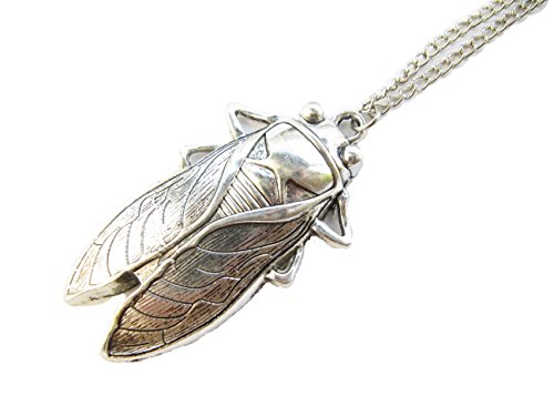 Necklace Cicada, Cicada Pendant, Ancient Silver Insect, Cicada Jewelry,Bug Jewellery #TOP1
