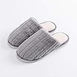 Damen-Hausschuhe, Baumwoll-Hausschuhe, Herren, Winter, für den Innenbereich, Wärme, Verdickung, halbe Packung mit Heim-Winter-Slip-On-Hausschuhen (Farbe: A, Größe: 42–43) (A 42 EU)