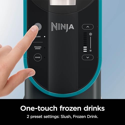 Ninja SLUSHi Professional Frozen Drink Maker with RapidChill Technology, 88 oz. Frozen Drink & Slushie Machine, 2 Preset Programs, Frozen Margaritas, and More, Premium Accents, Teal, FS299