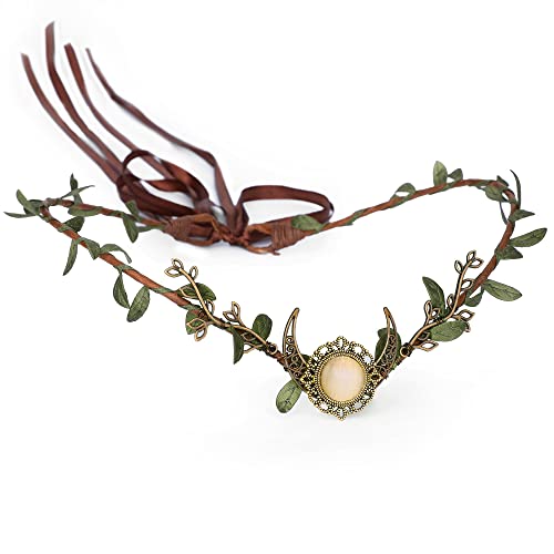 MOSTORY Goddess Moon Circlet Elf Kopfschmuck Cosplay Zubehör für Frauen Renaissance