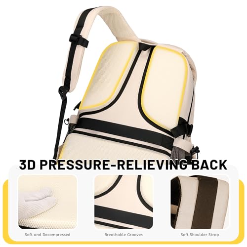 Lohol Multi-Pocket Backpack with 15.6 inch Laptop Compartment, Water Resistant Bookbag for School College and Travel (Purple)4