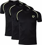 jeansian Men's 3 Packs Quick Dry Sport Short Sleeves T-Shirt LSL182 PackG L