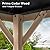 Aoxun 10' x 12' Outdoor Wood Gazebo, Hardtop Gazebo Permanent Wooden Pavilion with Galvanized Steel Double Roof, for Patio, Garden, Deck, Cedar Wood